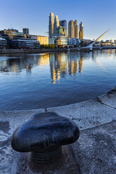 South America, Argentina, Buenos Aires, dock area in the evening - STSF000703