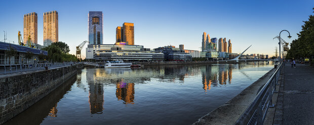 South America, Argentina, Buenos Aires, dock area in the evening - STSF000705