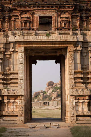 Indien, Karnataka, Achyuta Rayas-Tempel in Hampi, lizenzfreies Stockfoto