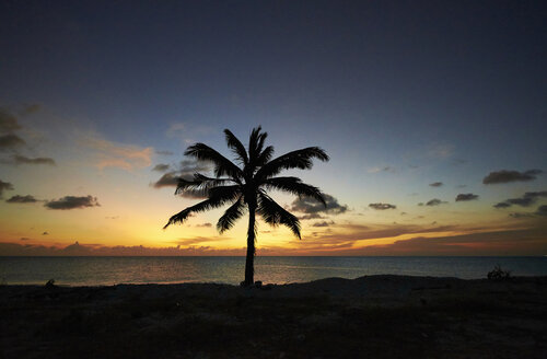 Karibik, Niederländische Antillen, Bonaire, Pink Beach bei Sonnenuntergang - MRF001619