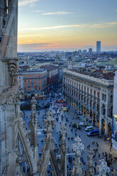 Italy, Milan, view from cathedral to urban construction project City life - HAMF000026