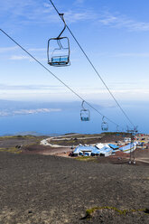 Chile, Patagonien, Sessellift auf Vulkan Osornoat See Llanquihue - STSF000710