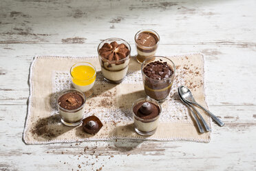 Glasses with different sorts of desserts - MAEF010173