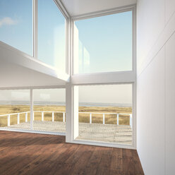 3D Rendering, Interior of empty beach house - UWF000419