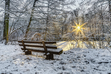 Germany, Frankfurt, city park in winter - TIF000063