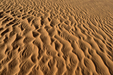 Algerien, Tassili n' Ajjer, Sandkräuselungen auf einer Wüstendüne in der Sahara - ESF001558