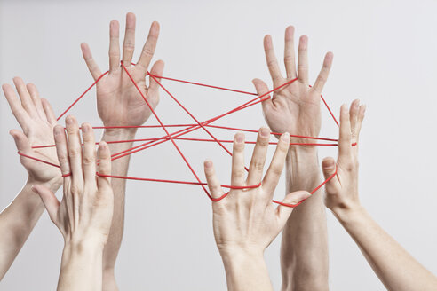 Connection, Team, Teamwork, Relationship, Hands, Cat's Cradle - RBF002579