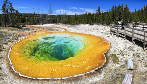 USA, Yellowstone-Nationalpark, Heiße Quelle, lizenzfreies Stockfoto