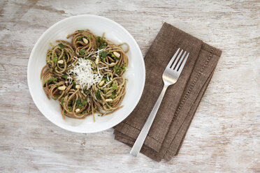 Whole-grain spelt spaghetti with ramson pesto - EVGF001653