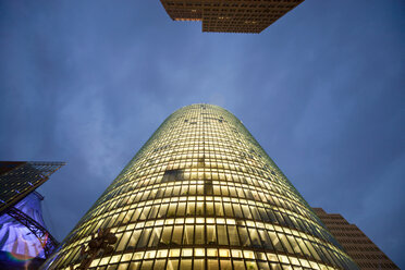 Germany, Berlin, Bahn Tower at Potsdamer Platz by night - PCF000151