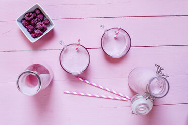Raspberry smoothie on pink ground - SBDF001780