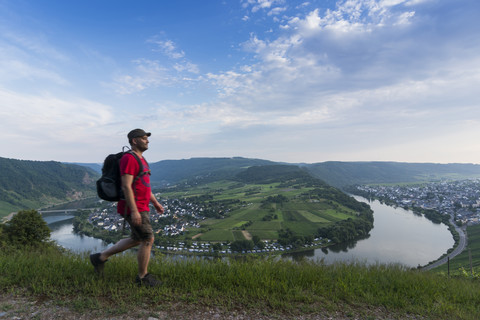 Deutschland, Rheinland Pfalz, Moselschleife Kroev, lizenzfreies Stockfoto