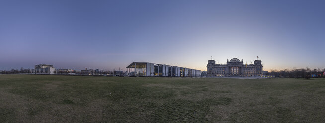 Germany, Berlin, Chancellery, Paul-Loebe-Haus and Reichstag in the morning - PVCF000419