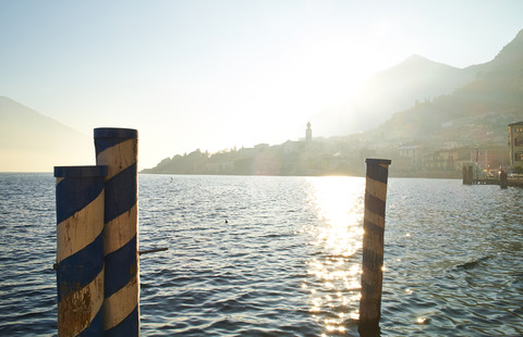 Italien, Limone, Gardasee, lizenzfreies Stockfoto