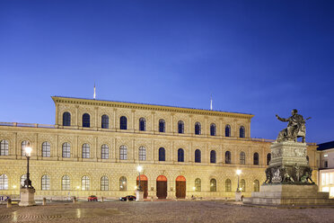 Germany, Bavaria, Munich, Royal residence at blue hour - BRF001220