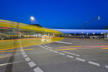 Germany, Hamburg, light trails in traffic - RJF000434