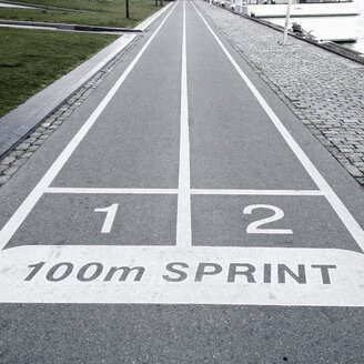 Laufbahn, 100 m, Rotterdam, Niederlande - MEMF000731