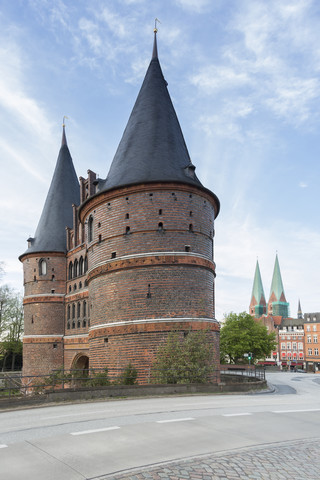 Deutschland, Luebeck, Holstentor, lizenzfreies Stockfoto