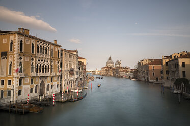 Italy, Venice, Grand Canal with gondolier - MKFF000213