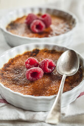 Creme brulee mit Beeren und Löffel - SBDF001929