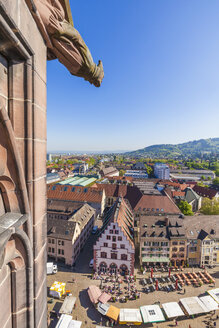 Deutschland, Baden-Württemberg, Freiburg, Altstadt, Blick auf den Münsterplatz - WDF003120