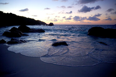 Seychelles, view to the ocean at twilight - ABF000626