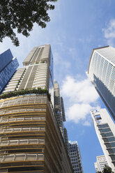 Republik Singapur, Singapur, Wohnhochhaus One Shenton Tower und andere Wolkenkratzer - GWF004035