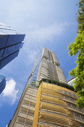 Republik Singapur, Singapur, Wohnhochhaus One Shenton Tower und andere Wolkenkratzer - GWF004036