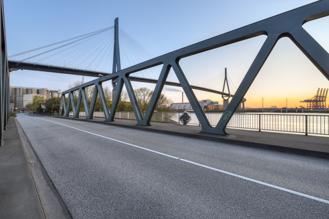 Germany, Hamburg, Harbor, Koehlbrand Bridge stock photo