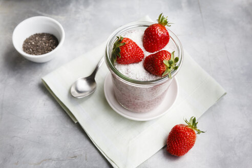 Veganer Erdbeer-Chia-Pudding - EVGF001749