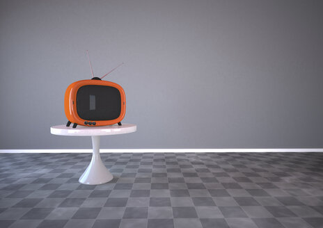 3D Illustration, TV on table - ALF000541