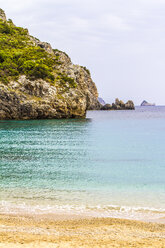 Greece, Corfu, beach of Paleokastritsa - JFEF000678