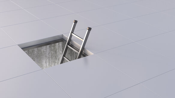 3D Rendering, ladder and duct - UWF000517