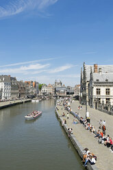 Belgien, Gent, Blick auf die Leie - HLF000916