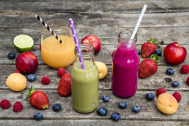 Different fruit smoothies and fruits - SARF001883