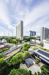 Singapur, Blick auf die Marina Bay mit dem Marina Bay Sands Hotel - THAF001367