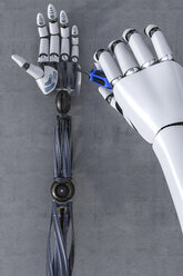 3D Rendering, Roboterhand repariert Roboterhand - AHUF000010