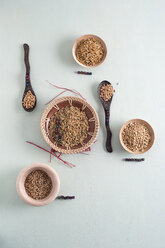 Bowls of different grains - MYF001027