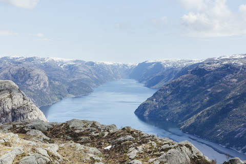 Norwegen, Ryfylke, Lysefjord, lizenzfreies Stockfoto