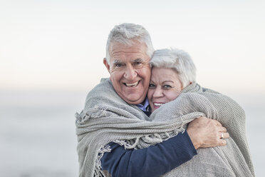 South Africa, Cape Town, portrait of senior couple on the beach - ZEF005660