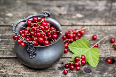 Fresh red currants in zinc bowl - SARF001968