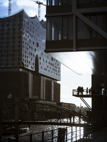 Deutschland, Hamburg, Touristen in der Elbphilharmonie, lizenzfreies Stockfoto