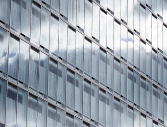 Germany, Hamburg, modern office building, blinds - KRPF001446