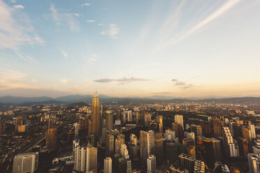 Malaysia, Kuala Lumpur, cityscape at sunset - GIOF000002