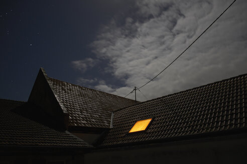 Illuminated roof window at night - BSCF000458