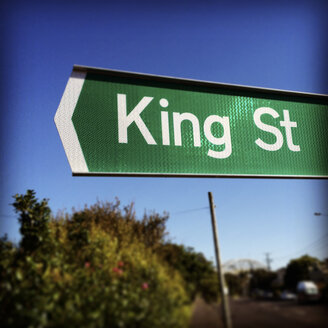 Neuseeland, Auckland, King Street Schild - GWF004176
