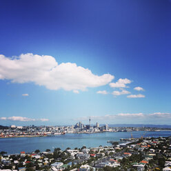 Neuseeland, Auckland, Skyline mit Häfen von Auckland, exklusives und beliebtes Stadtviertel 