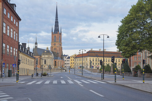 Schweden, Stockholm, Blick auf die Riddarholmskirche - MSF004645