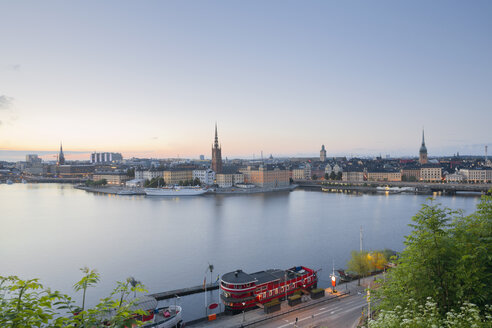 Sweden, Stockholm, view from Soedermalm to the old town - MSF004670