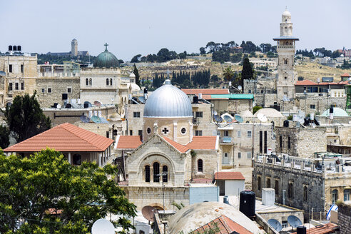 Israel, Jerusalem, Altstadt, Muslimisches Viertel, Blick auf die armenisch-katholische Kirche, Our Lady of Sorrows Church - WEF000360